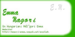 emma magori business card